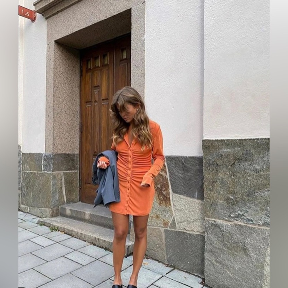 WITH JEAN Orange Andy Dress 🧡